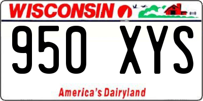 WI license plate 950XYS