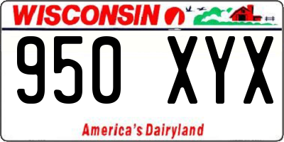 WI license plate 950XYX