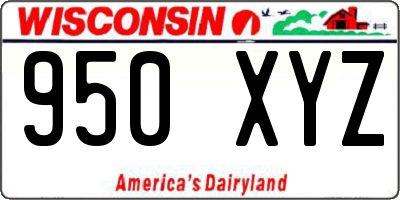 WI license plate 950XYZ