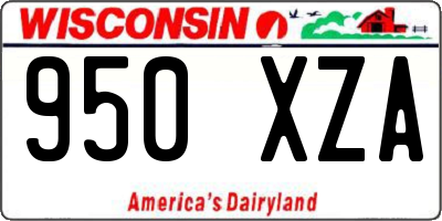 WI license plate 950XZA