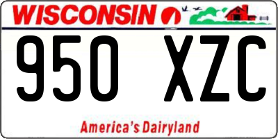 WI license plate 950XZC