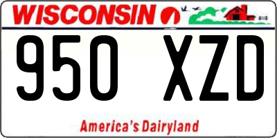 WI license plate 950XZD