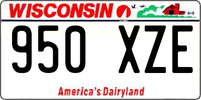 WI license plate 950XZE