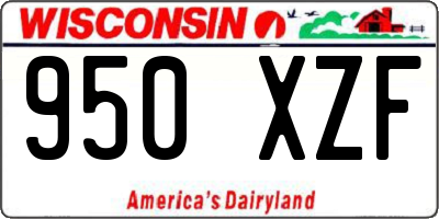 WI license plate 950XZF