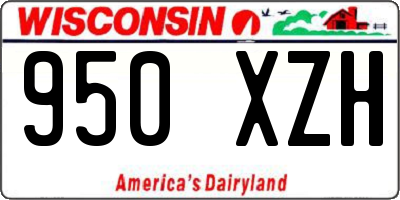 WI license plate 950XZH