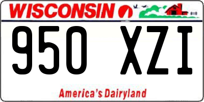 WI license plate 950XZI