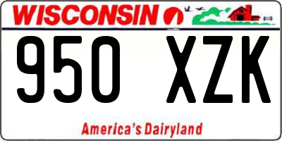 WI license plate 950XZK