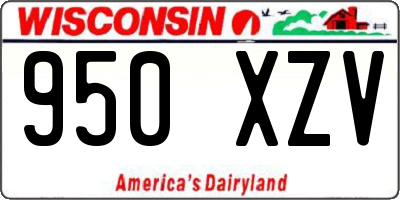 WI license plate 950XZV
