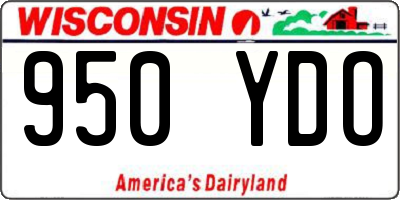 WI license plate 950YDO