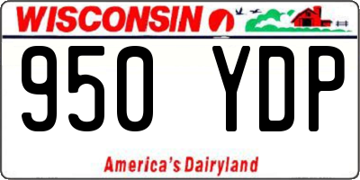 WI license plate 950YDP