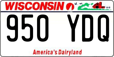WI license plate 950YDQ