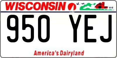 WI license plate 950YEJ