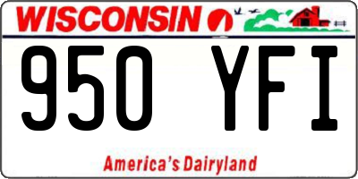 WI license plate 950YFI