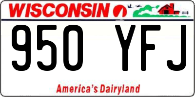 WI license plate 950YFJ