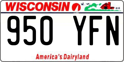 WI license plate 950YFN