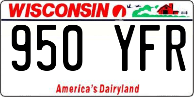 WI license plate 950YFR