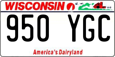 WI license plate 950YGC