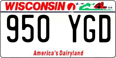 WI license plate 950YGD