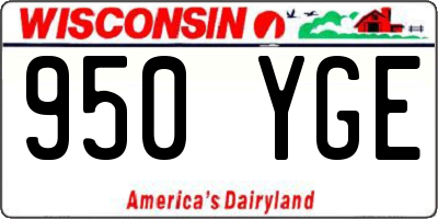 WI license plate 950YGE