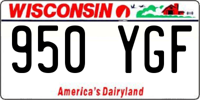 WI license plate 950YGF