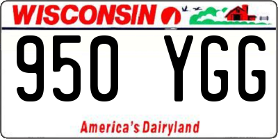 WI license plate 950YGG