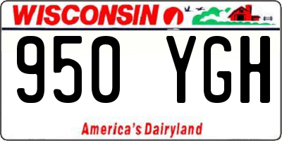 WI license plate 950YGH