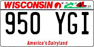 WI license plate 950YGI