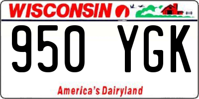 WI license plate 950YGK