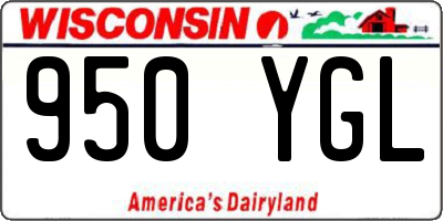WI license plate 950YGL