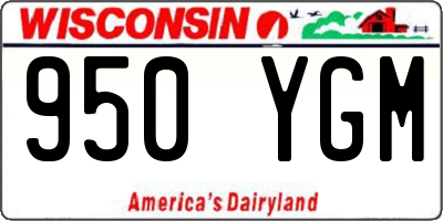 WI license plate 950YGM