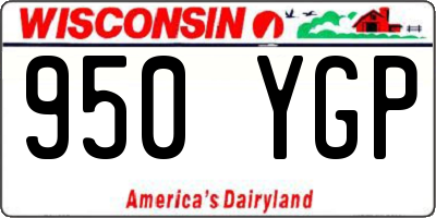 WI license plate 950YGP