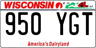 WI license plate 950YGT
