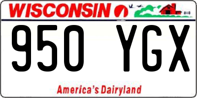 WI license plate 950YGX