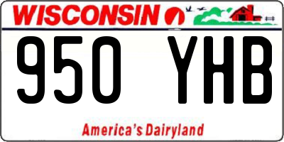 WI license plate 950YHB