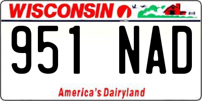 WI license plate 951NAD