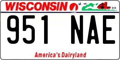 WI license plate 951NAE