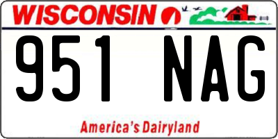 WI license plate 951NAG