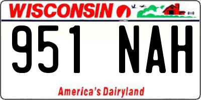 WI license plate 951NAH