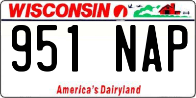 WI license plate 951NAP
