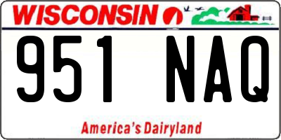 WI license plate 951NAQ