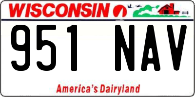 WI license plate 951NAV