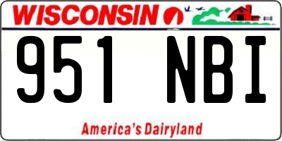 WI license plate 951NBI