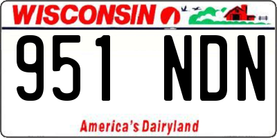 WI license plate 951NDN