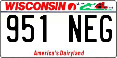 WI license plate 951NEG
