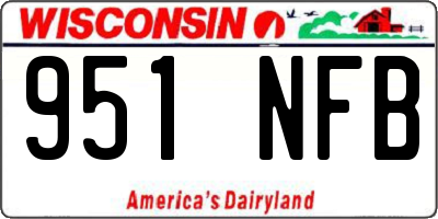 WI license plate 951NFB