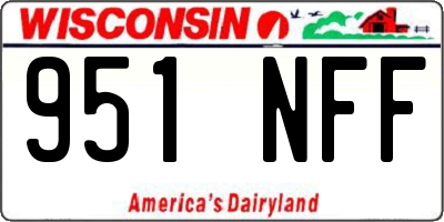 WI license plate 951NFF