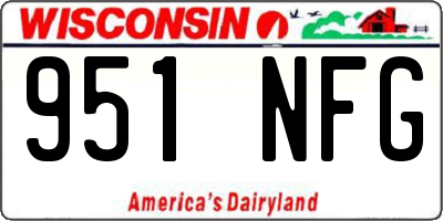 WI license plate 951NFG