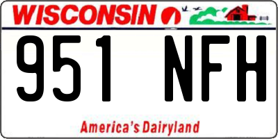 WI license plate 951NFH