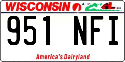 WI license plate 951NFI