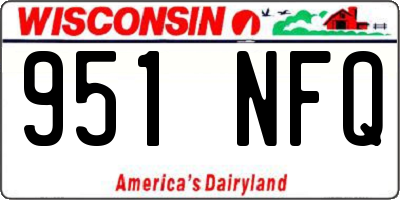 WI license plate 951NFQ